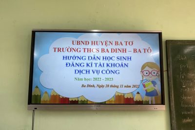 Hướng dẫn đăng kí tài khoản dịch vụ công tại trường THCD Ba Dinh – Ba Tô